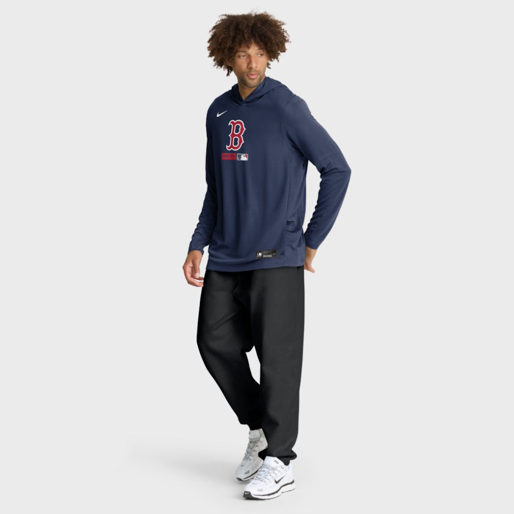 Boston Red Sox Nike Authentic Collection Dri-FIT Long Sleeve Hooded T-Shirt - MLB