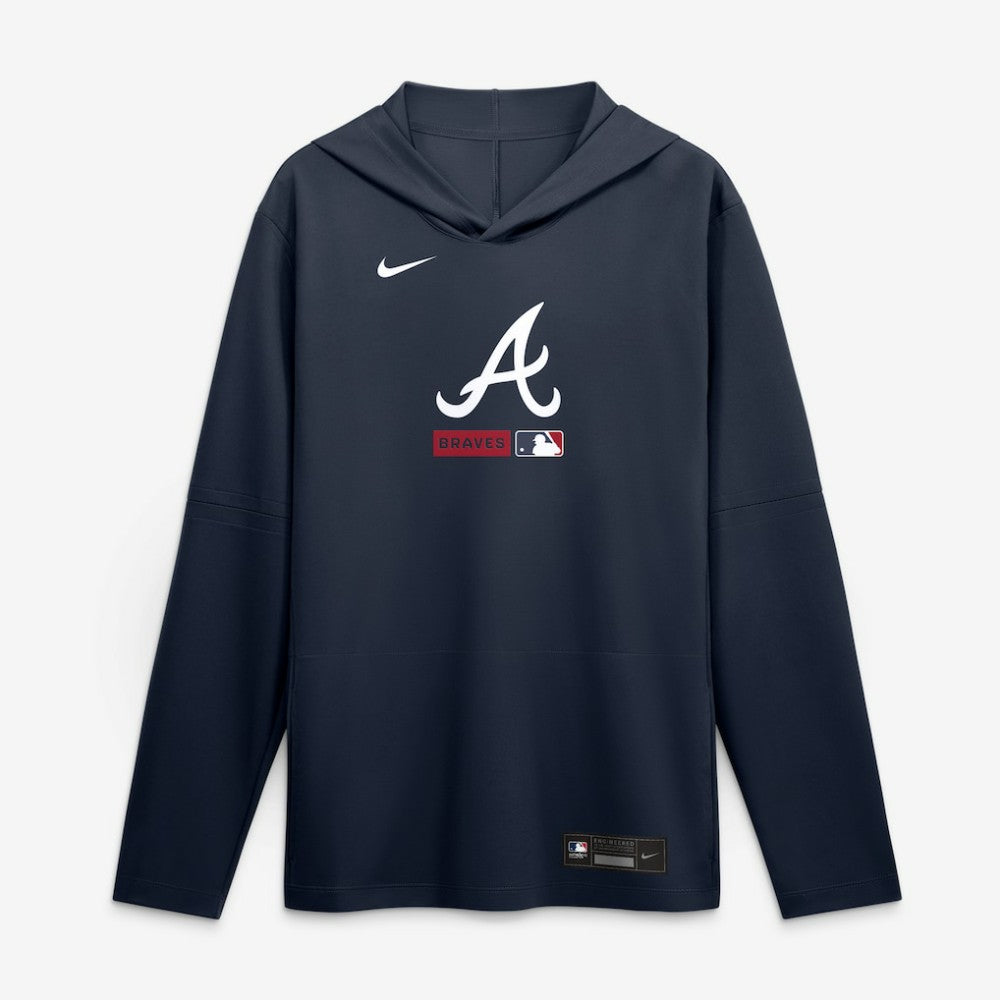 Atlanta Braves Nike Authentic Collection Dri-FIT Long Sleeve Hooded T-Shirt - MLB