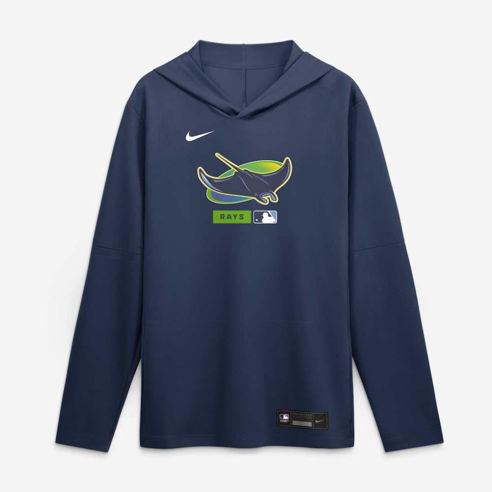 Tampa Bay Rays Nike Authentic Collection Dri-FIT Long Sleeve Hooded T-Shirt - MLB
