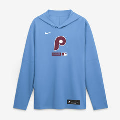 Philadelphia Phillies Nike Authentic Collection Dri-FIT Long Sleeve Hooded T-Shirt - MLB