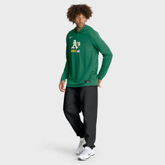 Athletics Nike Authentic Collection Dri-FIT Long Sleeve Hooded T-Shirt - MLB