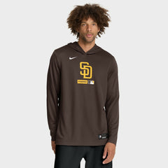 San Diego Padres Nike Authentic Collection Dri-FIT Long Sleeve Hooded T-Shirt - MLB