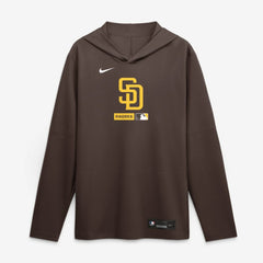 San Diego Padres Nike Authentic Collection Dri-FIT Long Sleeve Hooded T-Shirt - MLB