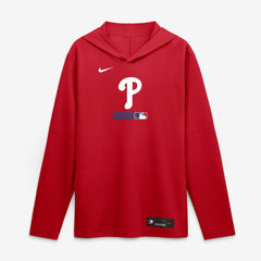 Philadelphia Phillies Nike Authentic Collection Dri-FIT Long Sleeve Hooded T-Shirt - MLB