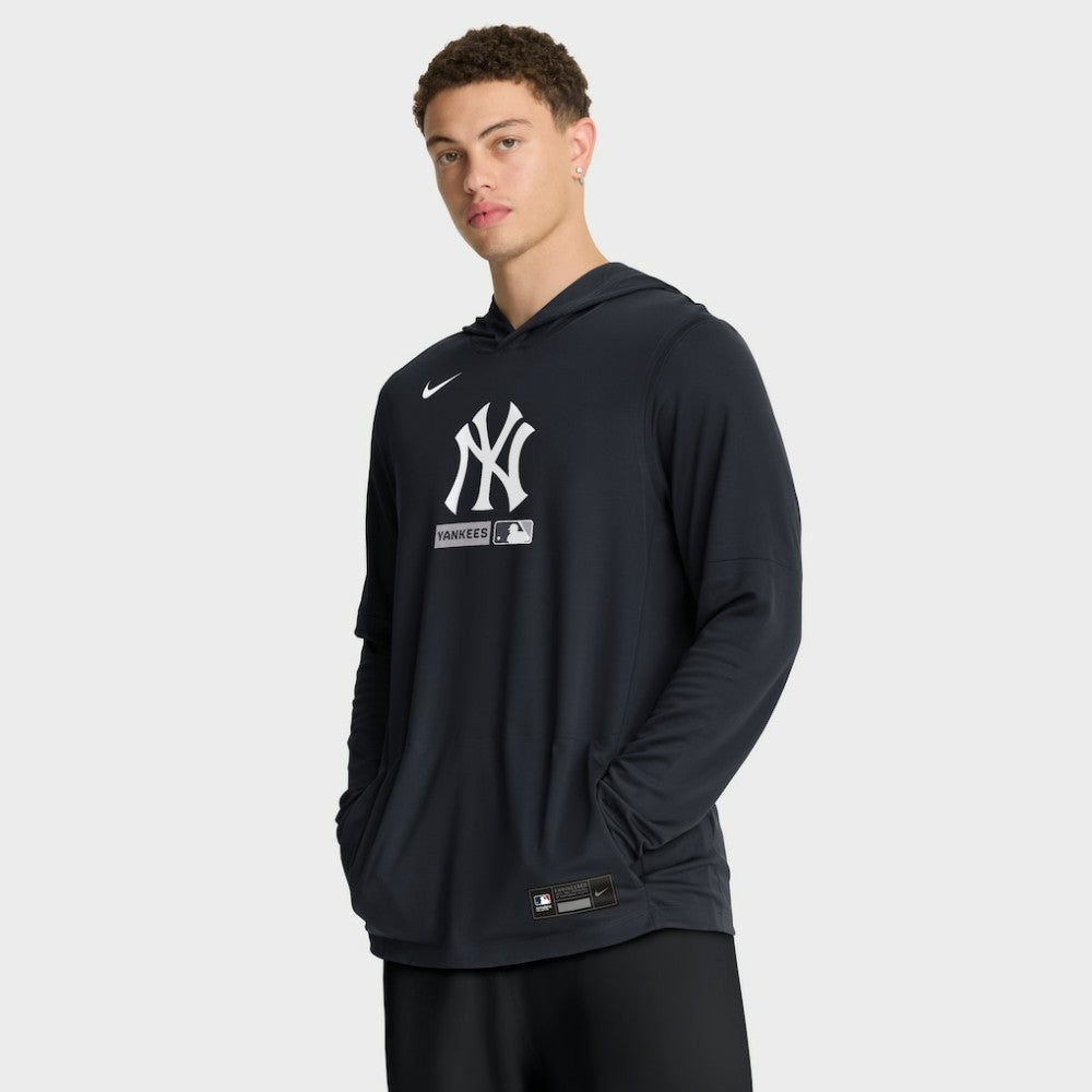 New York Yankees Nike Authentic Collection Dri-FIT Long Sleeve Hooded T-Shirt - MLB