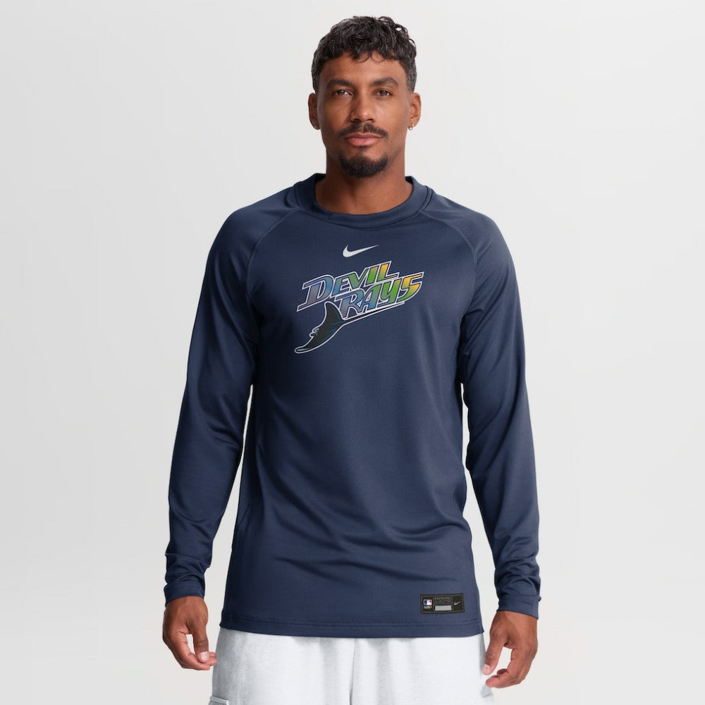 Tampa Bay Rays Nike Authentic Collection Game Time Raglan Long Sleeve T-Shirt - MLB