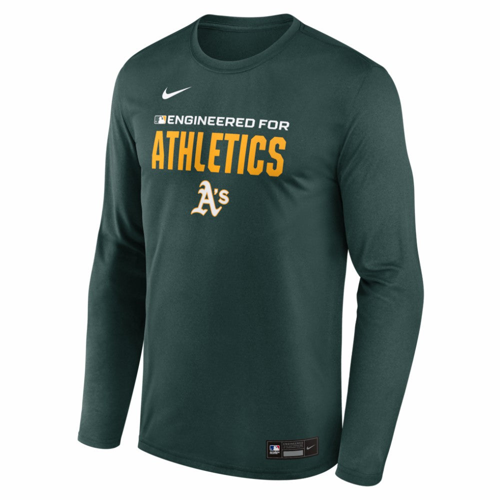 Athletics Nike Authentic Collection Legend Dri-FIT Long Sleeve T-Shirt - MLB