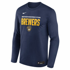Milwaukee Brewers Nike Authentic Collection Legend Dri-FIT Long Sleeve T-Shirt - MLB