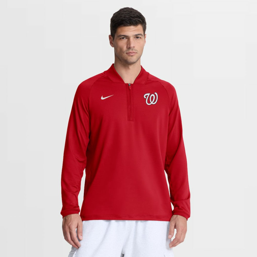 Washington Nationals Nike Authentic Collection Dri-FIT Raglan Half-Zip Pullover - MLB