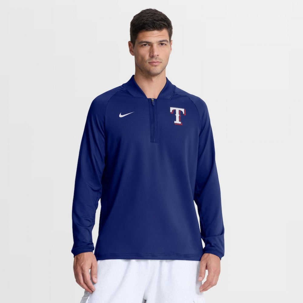 Texas Rangers Nike Authentic Collection Dri-FIT Raglan Half-Zip Pullover - MLB