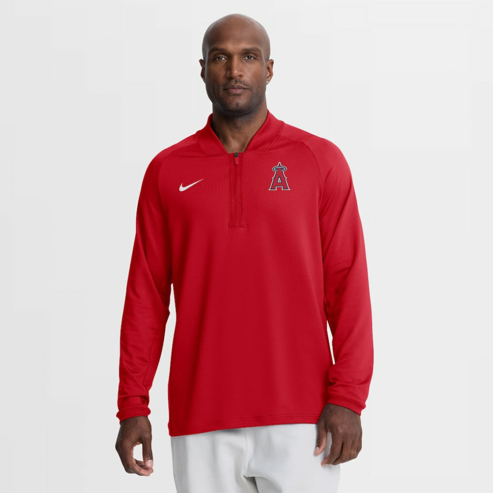 Los Angeles Angels Nike Authentic Collection Dri-FIT Raglan Half-Zip Pullover - MLB