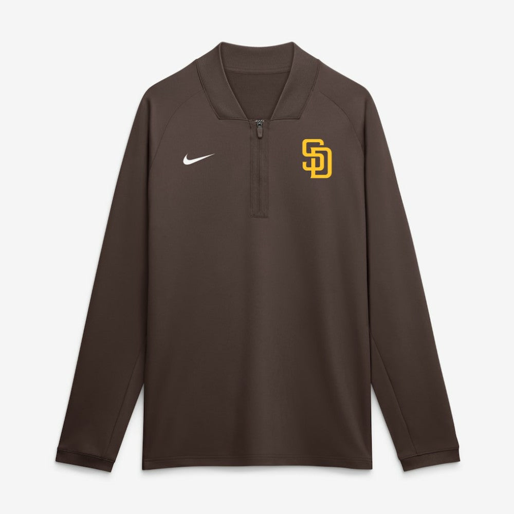 San Diego Padres Nike Authentic Collection Dri-FIT Raglan Half-Zip Pullover - MLB