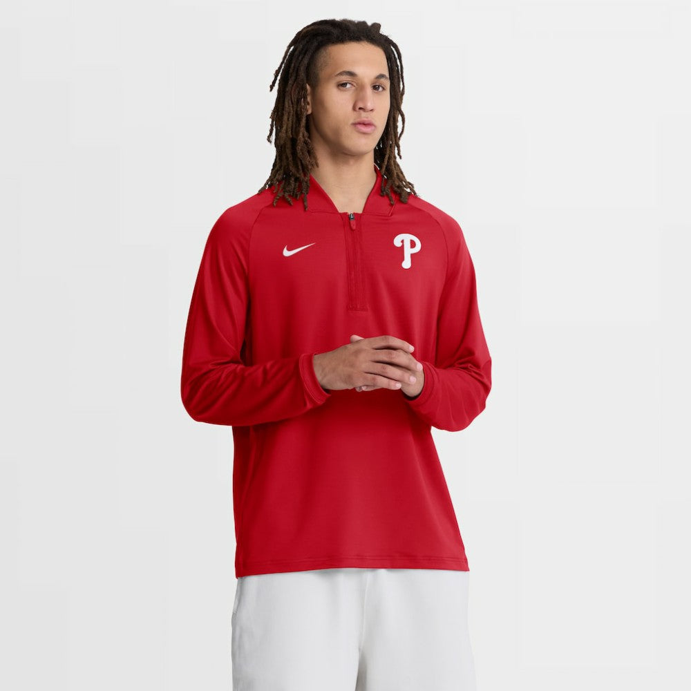 Philadelphia Phillies Nike Authentic Collection Dri-FIT Raglan Half-Zip Pullover - MLB