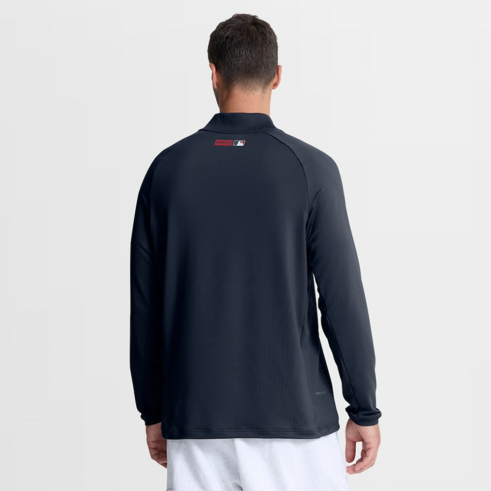 Atlanta Braves Nike Authentic Collection Dri-FIT Raglan Half-Zip Pullover - MLB