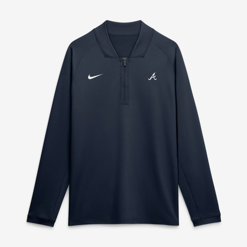 Atlanta Braves Nike Authentic Collection Dri-FIT Raglan Half-Zip Pullover - MLB