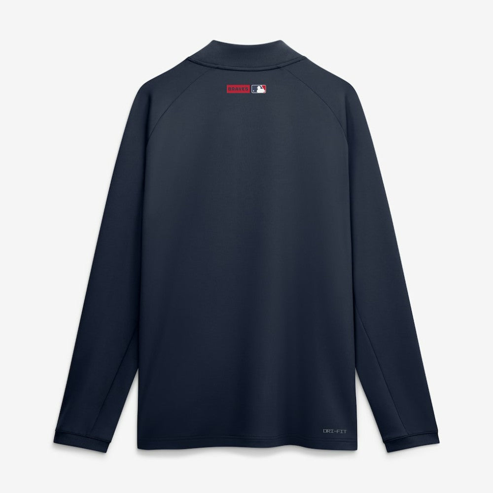 Atlanta Braves Nike Authentic Collection Dri-FIT Raglan Half-Zip Pullover - MLB