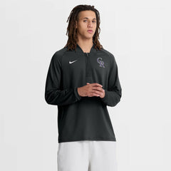Colorado Rockies Nike Authentic Collection Dri-FIT Raglan Half-Zip Pullover - MLB