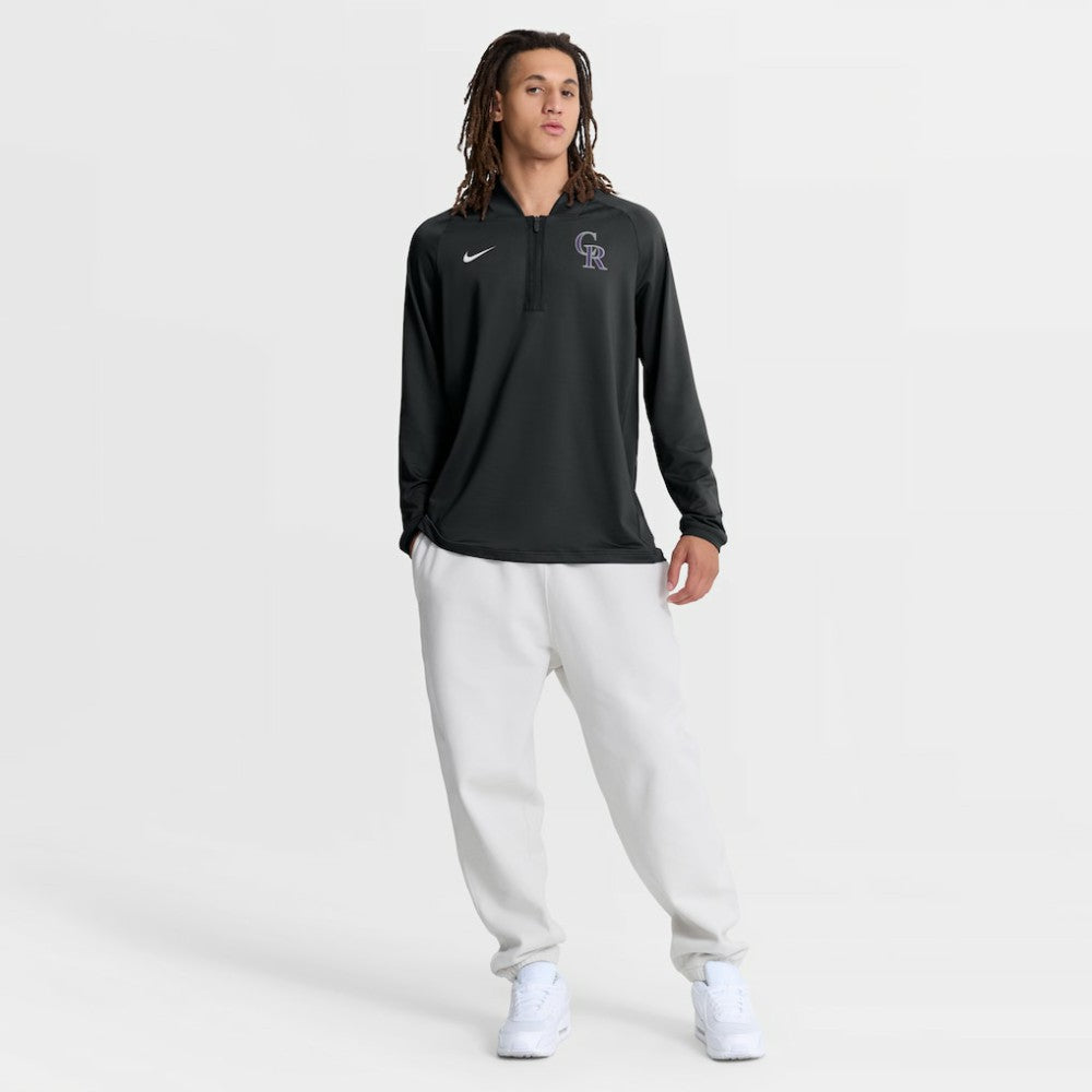 Colorado Rockies Nike Authentic Collection Dri-FIT Raglan Half-Zip Pullover - MLB