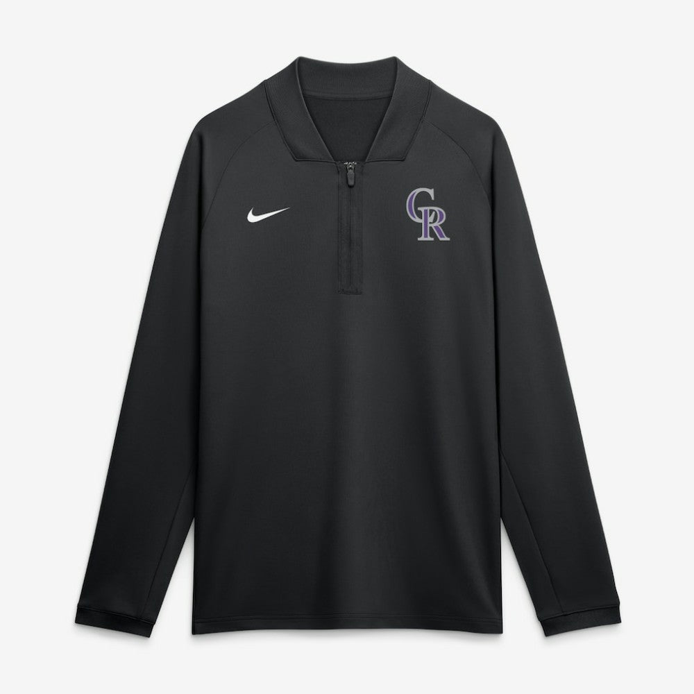 Colorado Rockies Nike Authentic Collection Dri-FIT Raglan Half-Zip Pullover - MLB