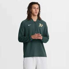Athletics Nike Authentic Collection Dri-FIT Raglan Half-Zip Pullover - MLB