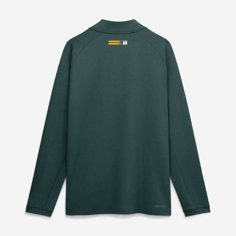 Athletics Nike Authentic Collection Dri-FIT Raglan Half-Zip Pullover - MLB