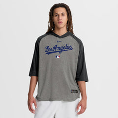 Los Angeles Dodgers Nike Authentic Collection Flux Dri-FIT Raglan 3/4-Sleeve Hooded T-Shirt - MLB