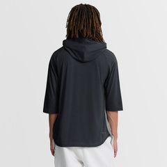 Cleveland Guardians Nike Authentic Collection Flux Dri-FIT Raglan 3/4-Sleeve Hooded T-Shirt - MLB