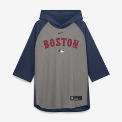 Boston Red Sox Nike Authentic Collection Flux Dri-FIT Raglan 3/4-Sleeve Hooded T-Shirt - MLB