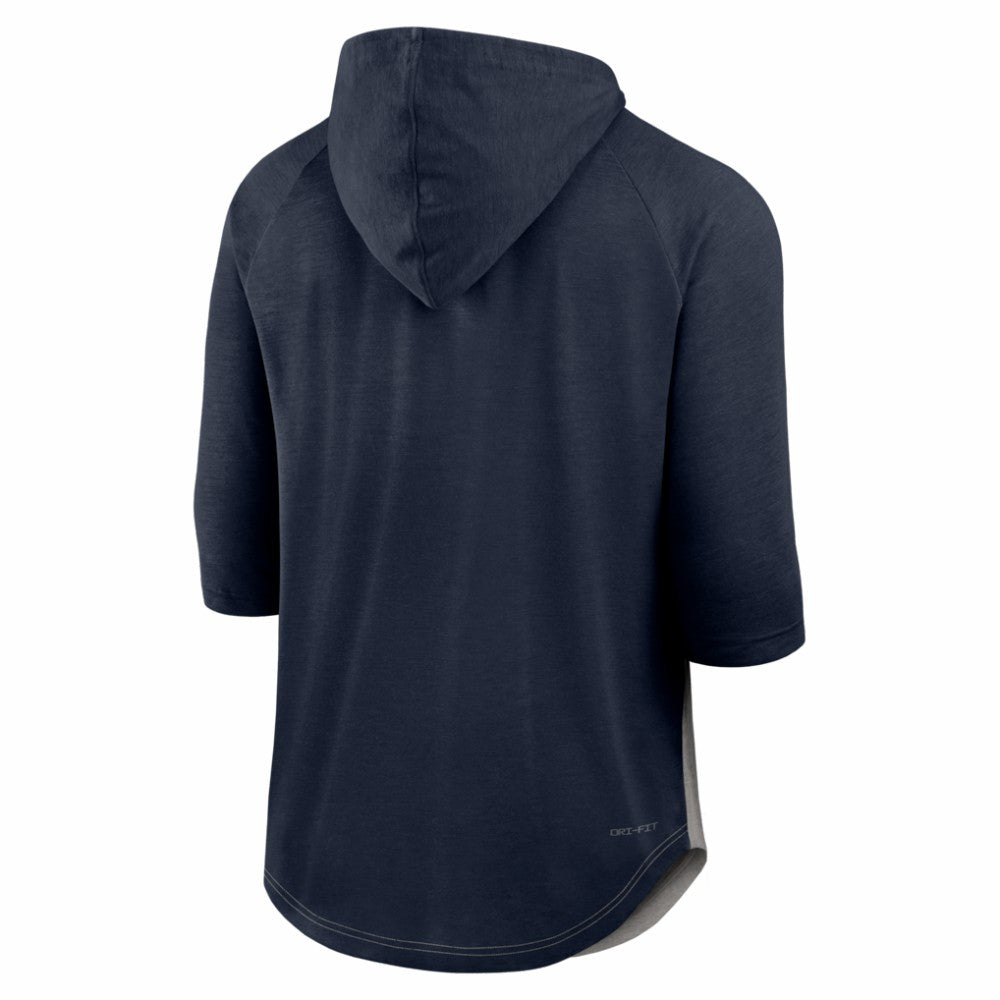 Atlanta Braves Nike Authentic Collection Flux Dri-FIT Raglan 3/4-Sleeve Hooded T-Shirt - MLB
