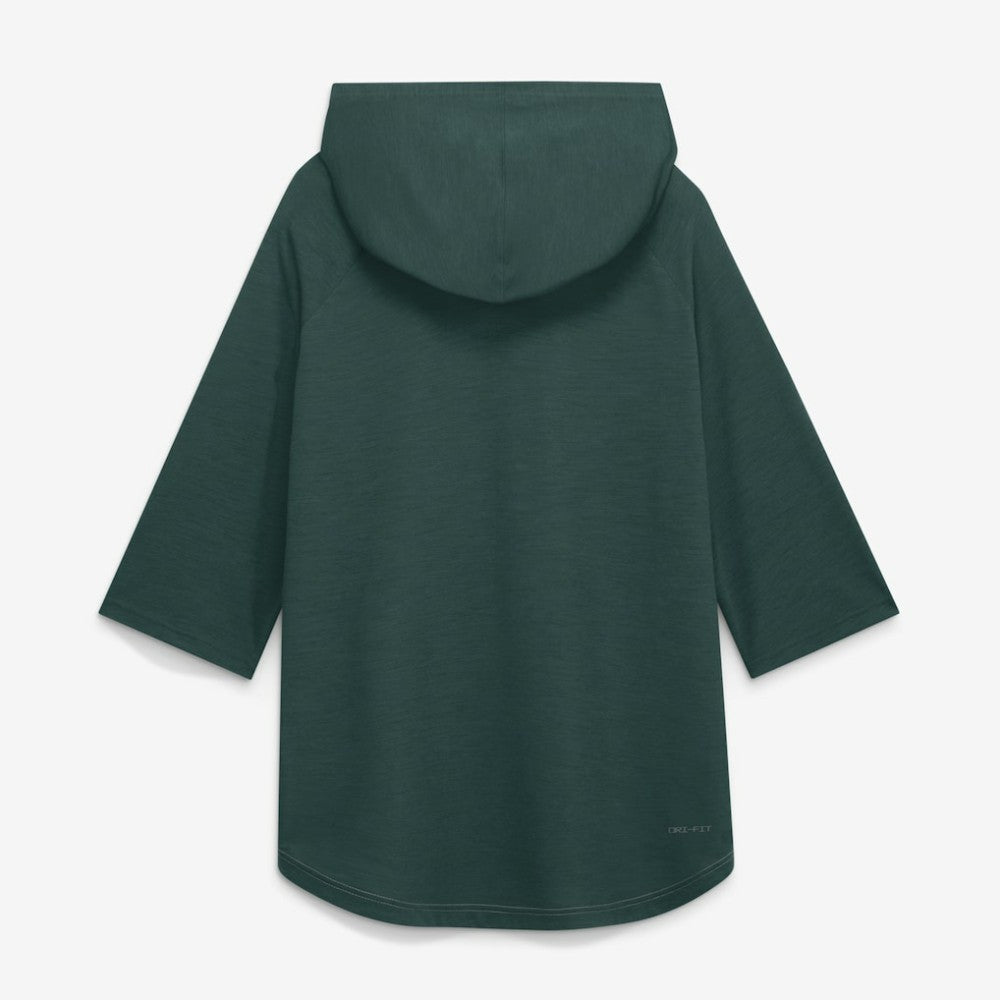 Athletics Nike Authentic Collection Flux Dri-FIT Raglan 3/4-Sleeve Hooded T-Shirt - MLB