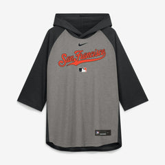 San Francisco Giants Nike Authentic Collection Flux Dri-FIT Raglan 3/4-Sleeve Hooded T-Shirt - MLB