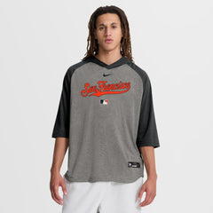 San Francisco Giants Nike Authentic Collection Flux Dri-FIT Raglan 3/4-Sleeve Hooded T-Shirt - MLB