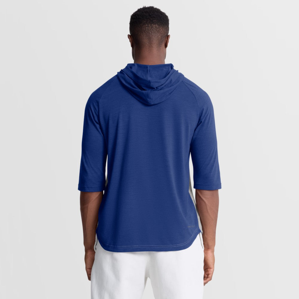 New York Mets Nike Authentic Collection Flux Dri-FIT Raglan 3/4-Sleeve Hooded T-Shirt - MLB