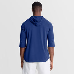 New York Mets Nike Authentic Collection Flux Dri-FIT Raglan 3/4-Sleeve Hooded T-Shirt - MLB