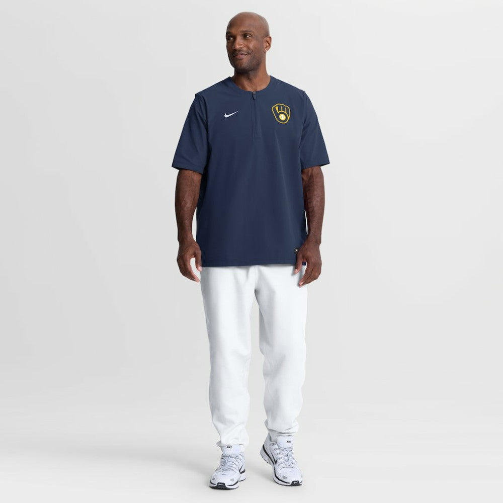 Milwaukee Brewers Nike Authentic Collection Dri-FIT Quarter-Zip Windshirt - MLB