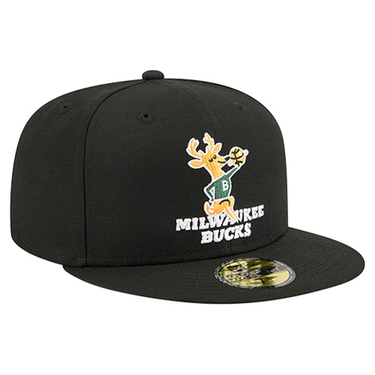 Milwaukee Bucks Core Logo 59FIFTY Fitted Hat Black - NBA