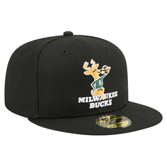 Milwaukee Bucks Core Logo 59FIFTY Fitted Hat Black - NBA