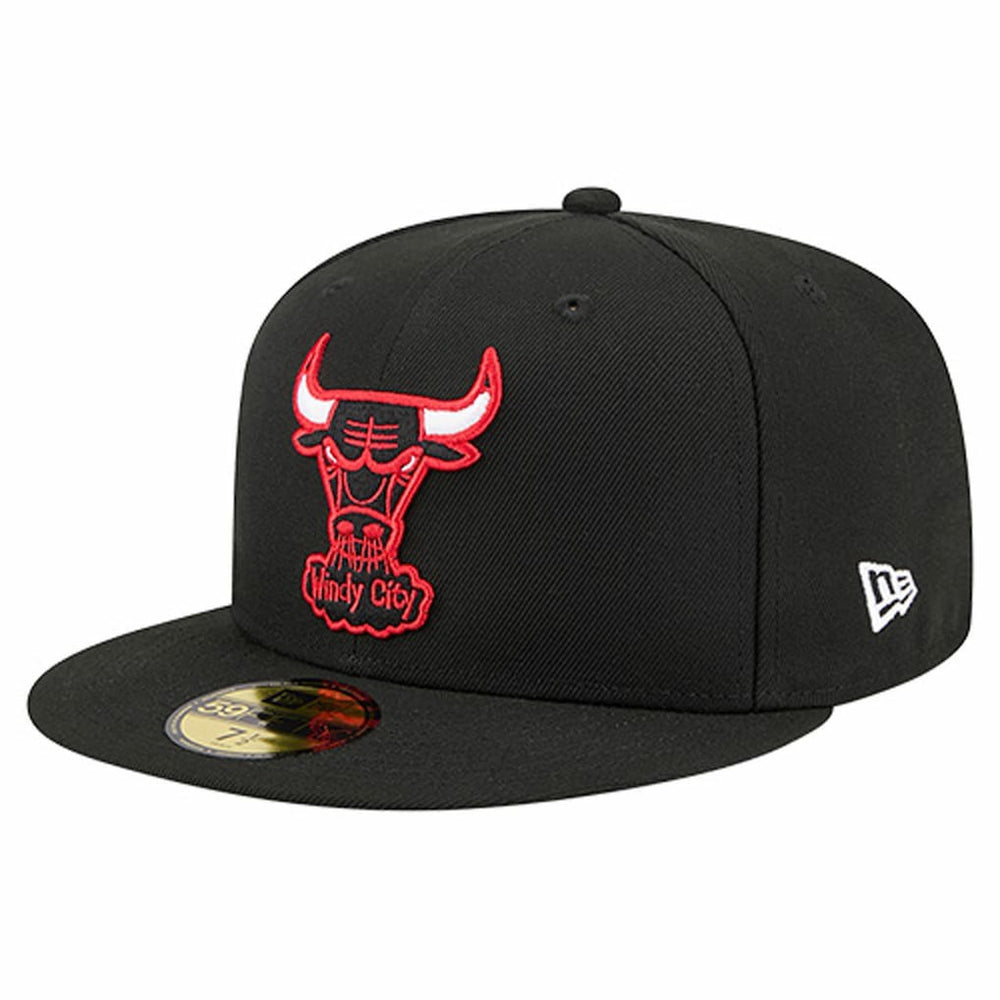 Chicago Bulls Core Logo 59FIFTY Fitted Hat Black - NBA