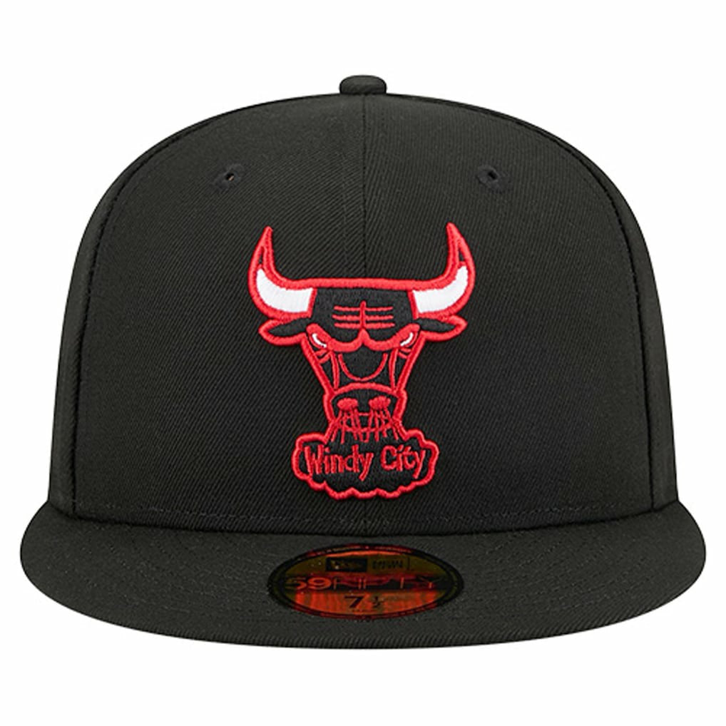 Chicago Bulls Core Logo 59FIFTY Fitted Hat Black - NBA