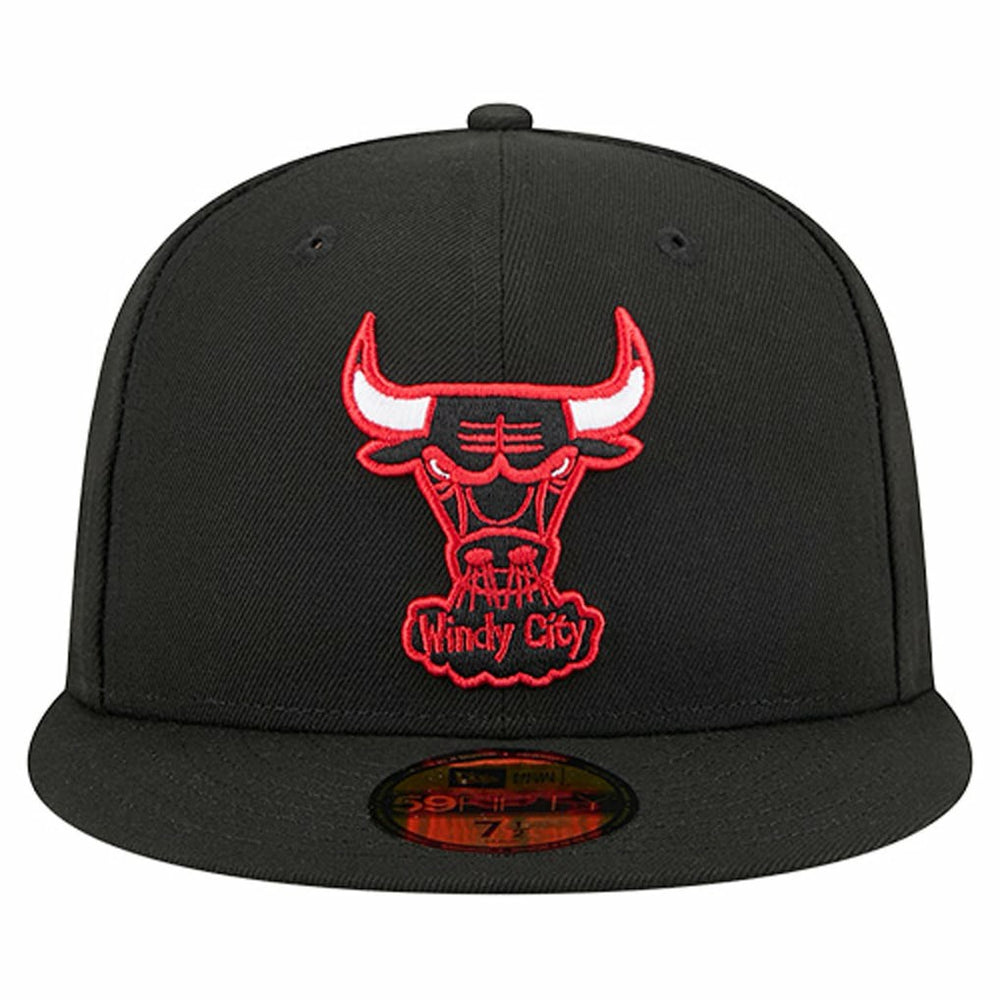 Chicago Bulls Core Logo 59FIFTY Fitted Hat Black - NBA