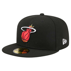 Miami Heat Core Logo 59FIFTY Fitted Hat Black - NBA