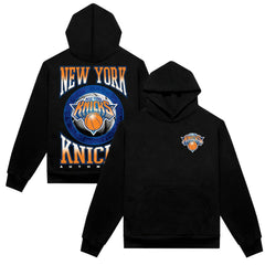 New York Knicks Authmade Vintage Metal Premium Heavyweight Pullover Hoodie Black - NBA