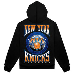 New York Knicks Authmade Vintage Metal Premium Heavyweight Pullover Hoodie Black - NBA