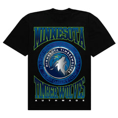 Minnesota Timberwolves Authmade Vintage Metal Premium Heavyweight T-Shirt Black - NBA