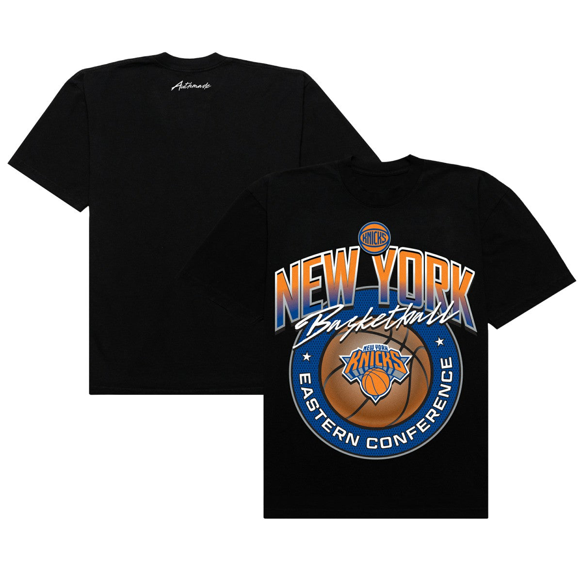 New York Knicks Authmade Basketball Mesh Premium T-Shirt Black - NBA