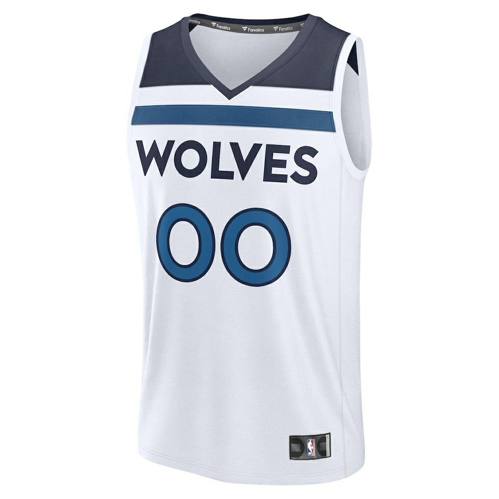 Minnesota Timberwolves Fastbreak Custom Jersey Association Edition White - NBA