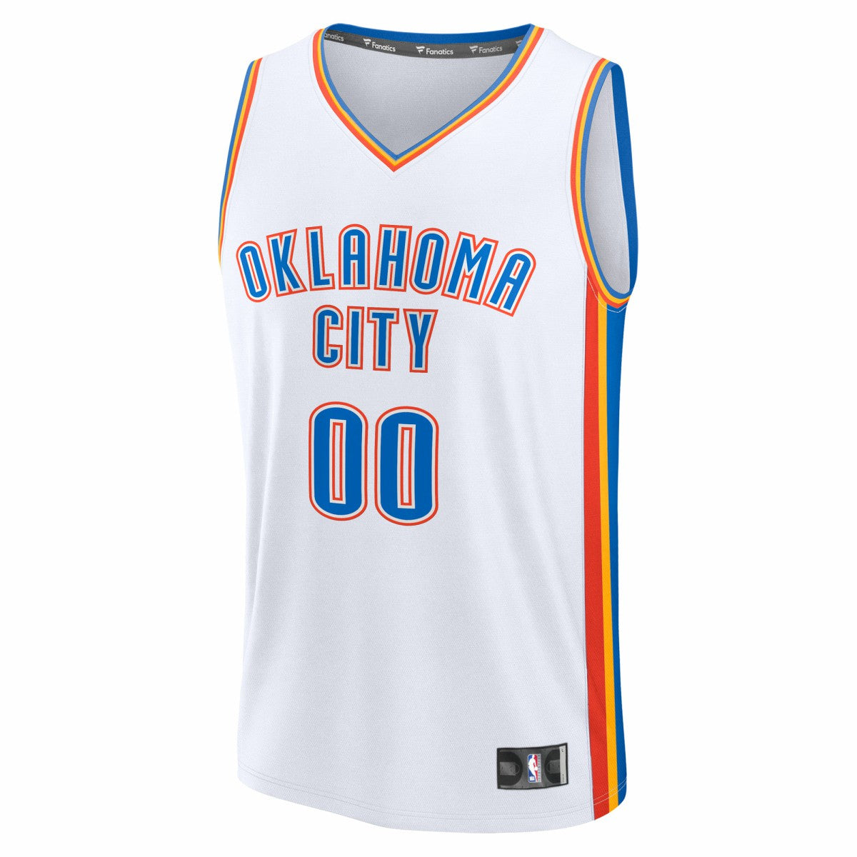 Oklahoma City Thunder Fast Break Custom Jersey Association Edition White - NBA