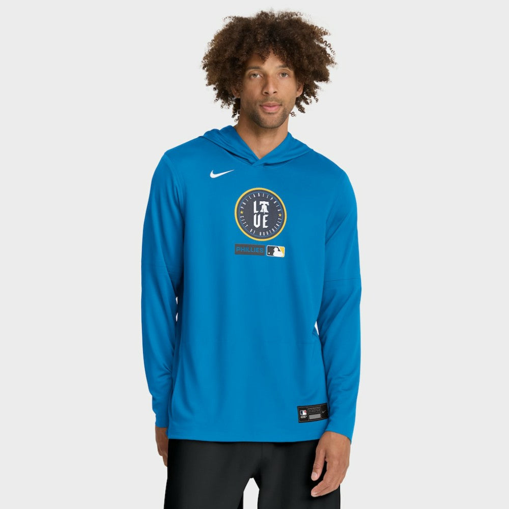 Philadelphia Phillies Nike City Connect Dri-FIT Long Sleeve Hooded T-Shirt - MLB