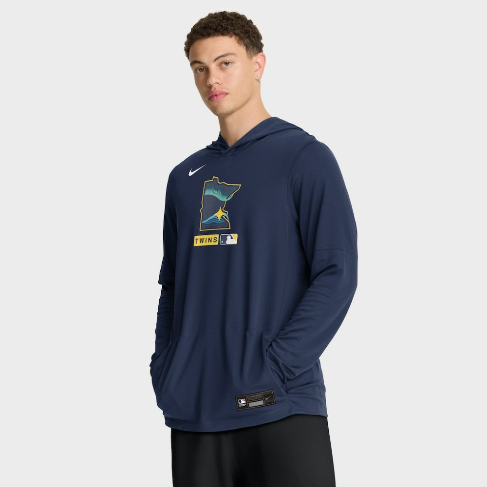 Minnesota Twins Nike City Connect Dri-FIT Long Sleeve Hooded T-Shirt - MLB