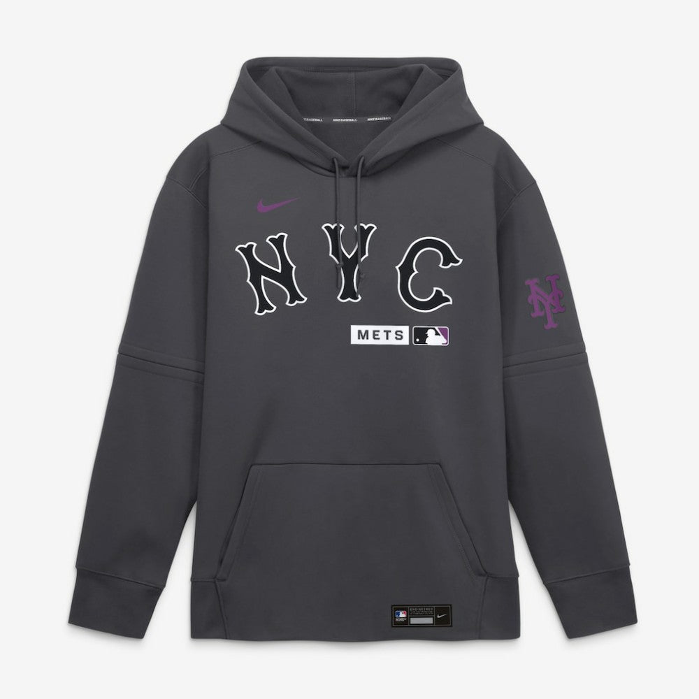 New York Mets Nike Authentic Collection City Connect Therma-FIT Hoodie - MLB